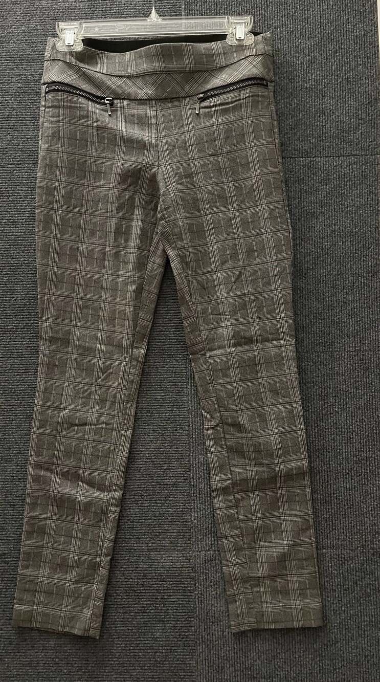 Briggs New York Plaid Ponte Pants Grey Size S